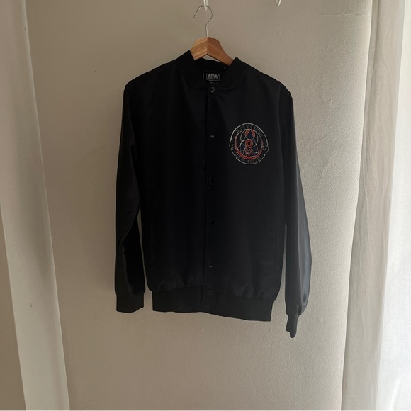 Inner Circle Satin Bomber Jacket (AEW) - Picture 3 of 4
